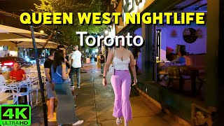 【4K】SATURDAY NIGHT TORONTO NIGHTLIFE WALK LONG WEEKEND LABOUR DAY [upl. by Annawahs]