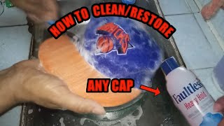 HOW TO CLEANRESTORE ANY CAP USING FAULTLESS HEAVY HOLD [upl. by Yecies150]