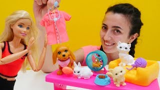 Barbie oyuncak videoları Sevcan Barbieye veteriner mesleğini buluyor [upl. by Nariko11]