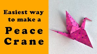 How to Fold an Origami Peace Crane  EASIEST Stepbystep tutorial [upl. by Asserac]