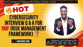 🔥Cybersecurity Interview Q amp A For RMF Risk Management Framework🔐 [upl. by Amiaj]