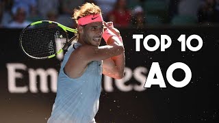 Rafael Nadal  Top 10 Australian Open Points 60FPS [upl. by Ylellan]