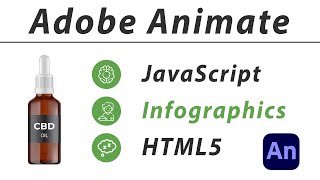 ADOBE ANIMATE CC 2024 TUTORIAL  INTERACTIVE HTML5 BANNER  JAVASCRIPT  BUTTONS  INFOGRAPHICS [upl. by Naut]