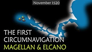 The First Circumnavigation of the Earth by Magellan amp Elcano  Summary on a Map [upl. by Avivah]