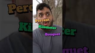 How to Pronounce These Words Percent Kilometer Bouquet shorts funny learnenglish [upl. by Yddor149]