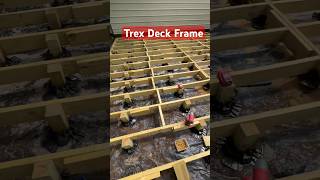 Huge Deck Frame Build  Trex Decking diy [upl. by Lamok]