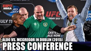 Highlights of Jose Aldo vs Conor McGregor Press Conference from Dublin Ireland 2015  ESPN MMA [upl. by Aneloaup]