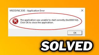 FIXED Msosyncexe Application error  One solution [upl. by Yrakaz]