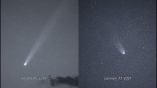 Comet ATLAS A3 vs Leonard A1 [upl. by Oiziruam]