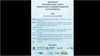 Workshop Extensão Rural novas perspectivas e compartilhamento de experiências  Manhã [upl. by Kielty341]