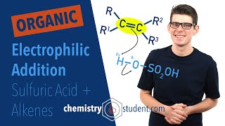 Alkenes Electrophilic Addition with H2SO4 Alevel Chemistry [upl. by Wallie]