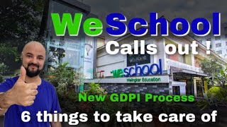 WeSchool Calls out New GDPI Process  6 things to take care [upl. by Aeneas]