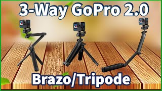 ✔️BrazoBastón GoPro 3Way 20 Unboxing  Review  Trípode 2022 [upl. by Bancroft181]