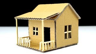 How To Make a Small Cardboard House BEAUTIFUL amp EASY WAY [upl. by Suiradal]