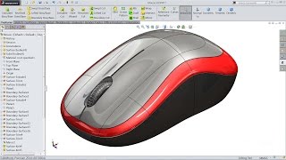 Solidworks tutorial  sketch mouse in Solidworks Advanced Surfacing [upl. by Neerol788]