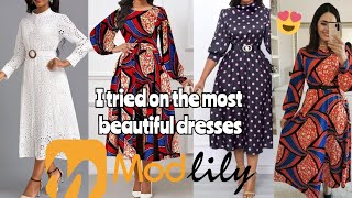 TRY ON HAUL Modlily 2024Modest fashion Elegant dressesModest fashion Elegant dresses  Code sconto [upl. by Devonne]