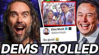 Elon Musk Cracks Up As Prankster HUMILIATES Dems At DNC [upl. by Wenona]