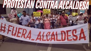 Protestan contra Alcaldesa de Usulután [upl. by Ydrah9]