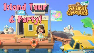 Island Tour Sanhero Superheroes amp Sanrios  Animal Crossing New Horizons [upl. by Finny]