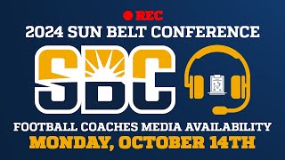 Sun Belt Conference Football Coaches Media Availability  October 14th [upl. by Arte]