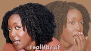 A LAZY NATURALS DREAM I FOUND A HALF WIG PERFECT FOR BEGINNERS  KandidKinks [upl. by Haodnanehs919]