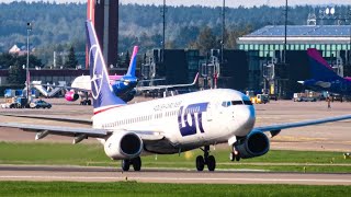 42 MINUTE OF GDANSK AIRPORT PLANESPOTTING  LIVE ATC [upl. by Snow447]