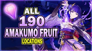 All 190 Amakumo Fruit Locations  Efficient Farming Route  Raiden Shogun Ascension Materials [upl. by Redle]