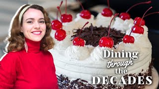 How to make 1960s Black Forest Cake  Dining Through The Decades Holiday Edition Ep 1 [upl. by Etyak]