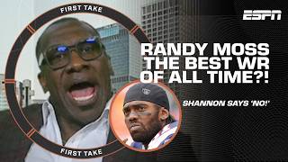 Shannon Sharpe is QUICK to say NO Randy Moss isnt the GOAT wide receiver 🏈  First Take [upl. by Werra252]