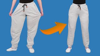 How to downsize sweatpants in 10 minutes to fit you perfectly [upl. by Hakilam]