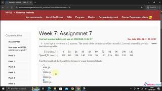 NPTEL Numerical Methods Week7 Assignment 7 Solution July 2024 [upl. by Fuller682]