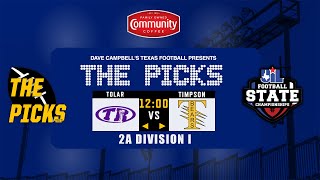 2023 UIL 2A DI Texas High School Football Championship Preview Tolar vs Timpson [upl. by Ruyam]