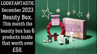 Spoilers  LOOKFANTASTIC Beauty Box DECEMBER 2023  FullReveal [upl. by Danae521]