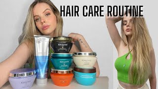 MY HAIR ROUTINE WITH KÉRASTASE  hair calendar for damaged dry hair hydrate nourish reconstruct hair [upl. by Drugge]