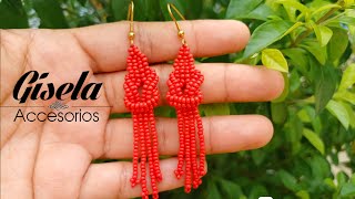 ✨️Aretes en Mostacilla Checa❤️ peyote [upl. by Annatsirhc]