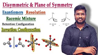 9Plane of Symmetry Enantiomers Racemic Mixture Retention Inversion Configuration [upl. by Max]