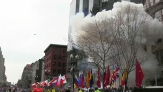 RAW Watch Boston Marathon explosions [upl. by Nnoved]