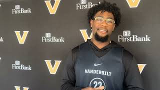 Jaylen Carey on transferring to Vanderbilt positional versatility [upl. by Garmaise313]