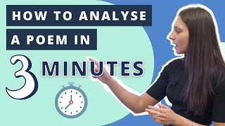 How to Analyse a Poem in 3 Minutes [upl. by Kendrick]