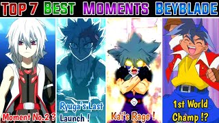 Top 7 Best Moments In Beyblade All Series  Beyblade Og  Metal  Burst  Beyblade Hindi youtube [upl. by Jephthah]