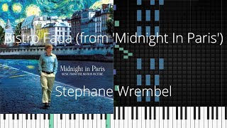 🎹 Bistro Fada from Midnight In Paris Stephane Wrembel Synthesia Piano Tutorial [upl. by Drehcir]