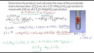 Limiting Reactant in Precipitation Reactions Practice Problem [upl. by Laleb]