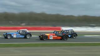 Caterham 2019 Roadsport Championship Round 1 highlights Silverstone National April 67th [upl. by Ponton798]