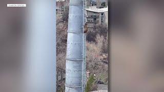 Bear cubs practice climbing on gondola lift tower at Steamboat Ski Resort [upl. by Robinett]