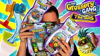 Grossery Gang Series 5 Time Wars UNBOXING 4 PACKS 28 GROSSERIES  Mega UNBOXING Grossery en Pe Toys [upl. by Dambro]