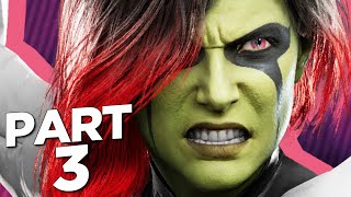 GUARDIANS OF THE GALAXY PS5 Walkthrough Gameplay Part 3  GAMORA MOVIE OUTFIT FULL GAME [upl. by Teodor]