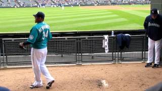 Felix Hernandez Pitching in the Bullpen at Safeco Field HD [upl. by Aruon]