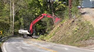 Link Belt 300 excavator with Fecon mulching head [upl. by Bryner]