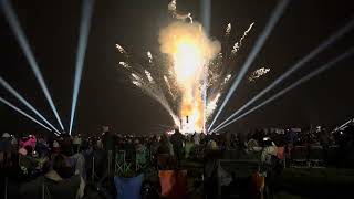 Abingdon fireworks lighting the bonfire 2024 [upl. by Alemahs999]