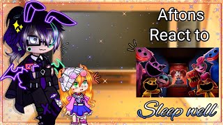 Aftons react to Sleep Well  FNaF  Poppy Playtime  ☆•Black Cat Dragon •☆ [upl. by Buonomo]